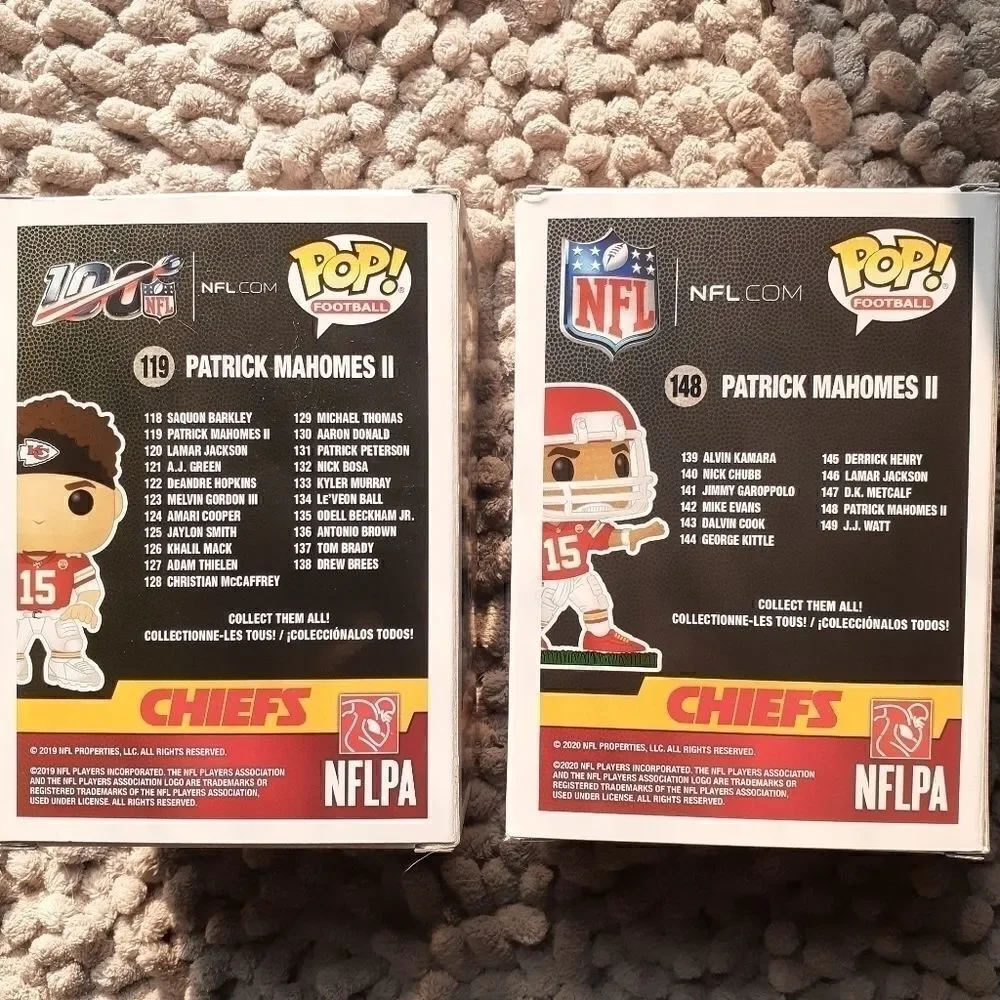 Patrick Mahomes Funko Pops (Lot of 2)